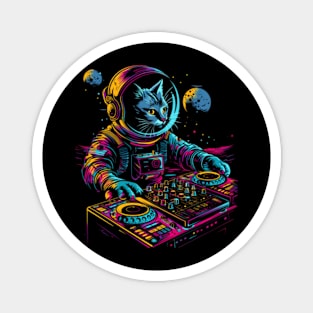 Cat DJ Grooves Magnet